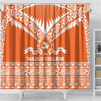 Tonga Tailulu College Shower Curtain Tongan Kupesi Pattern