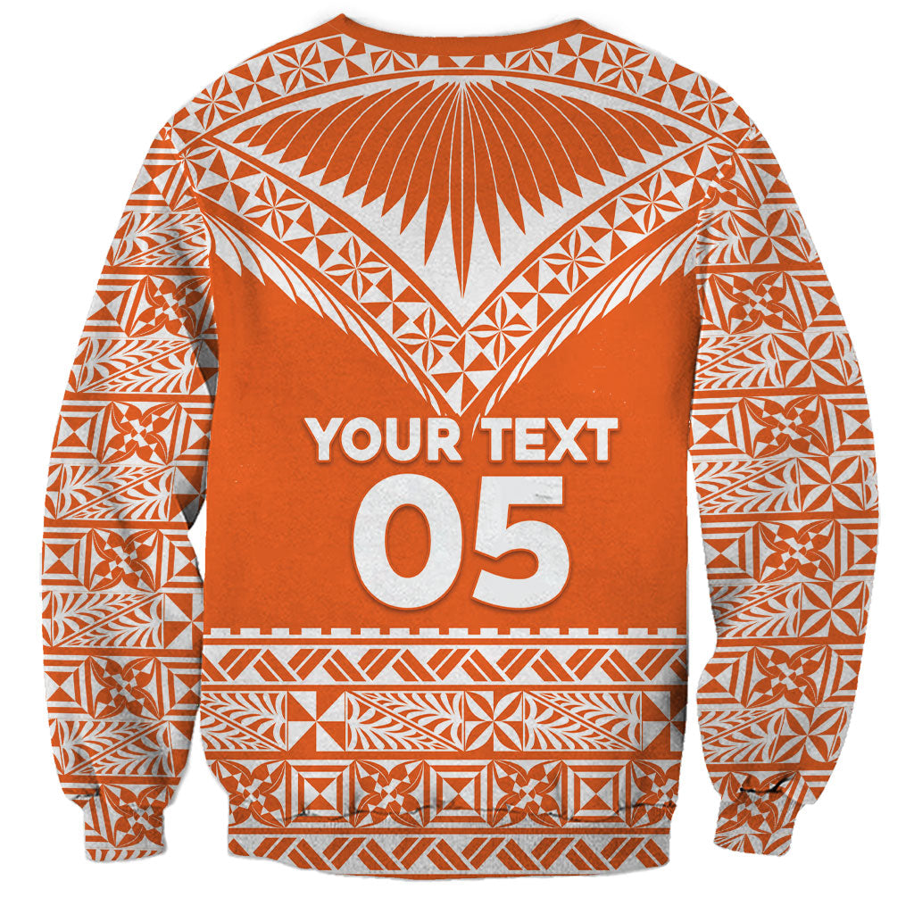 Personalised Tonga Tailulu College Sweatshirt Tongan Kupesi Pattern
