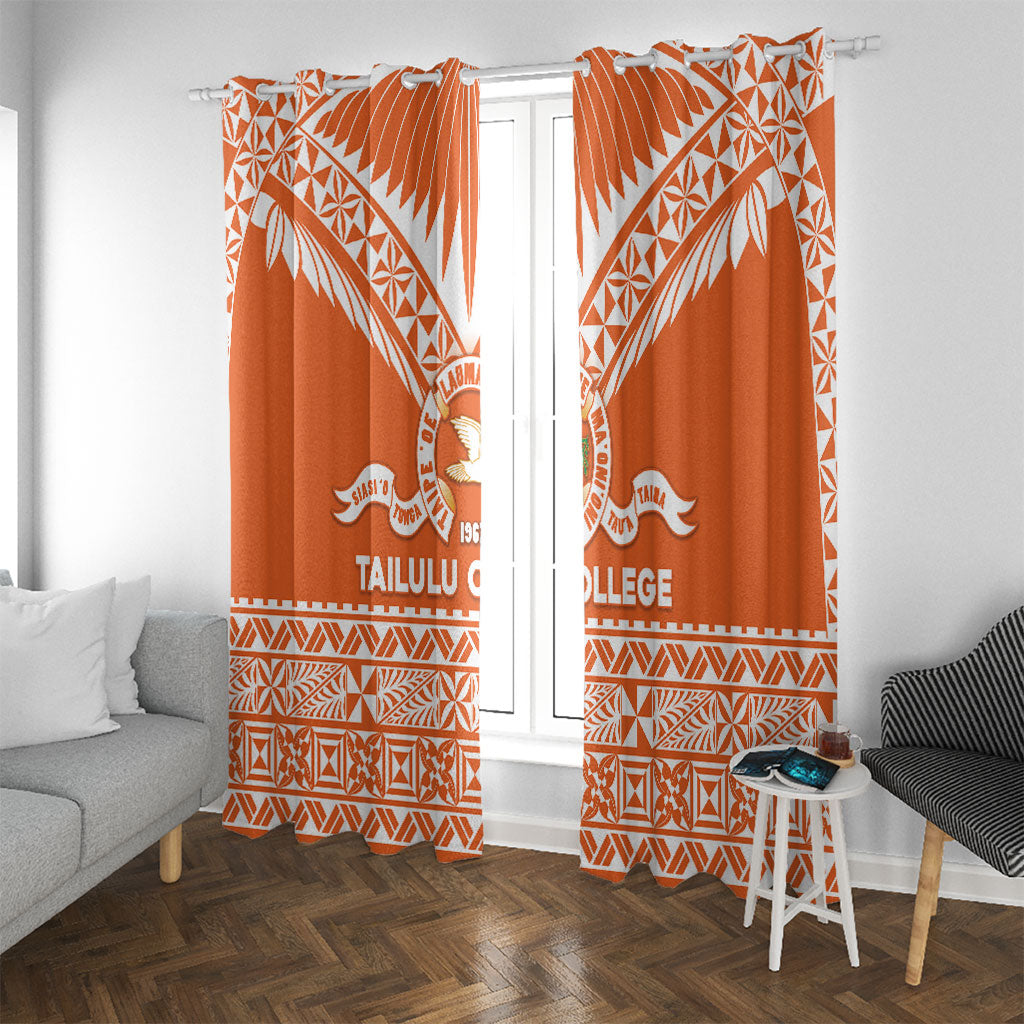 Tonga Tailulu College Window Curtain Tongan Kupesi Pattern