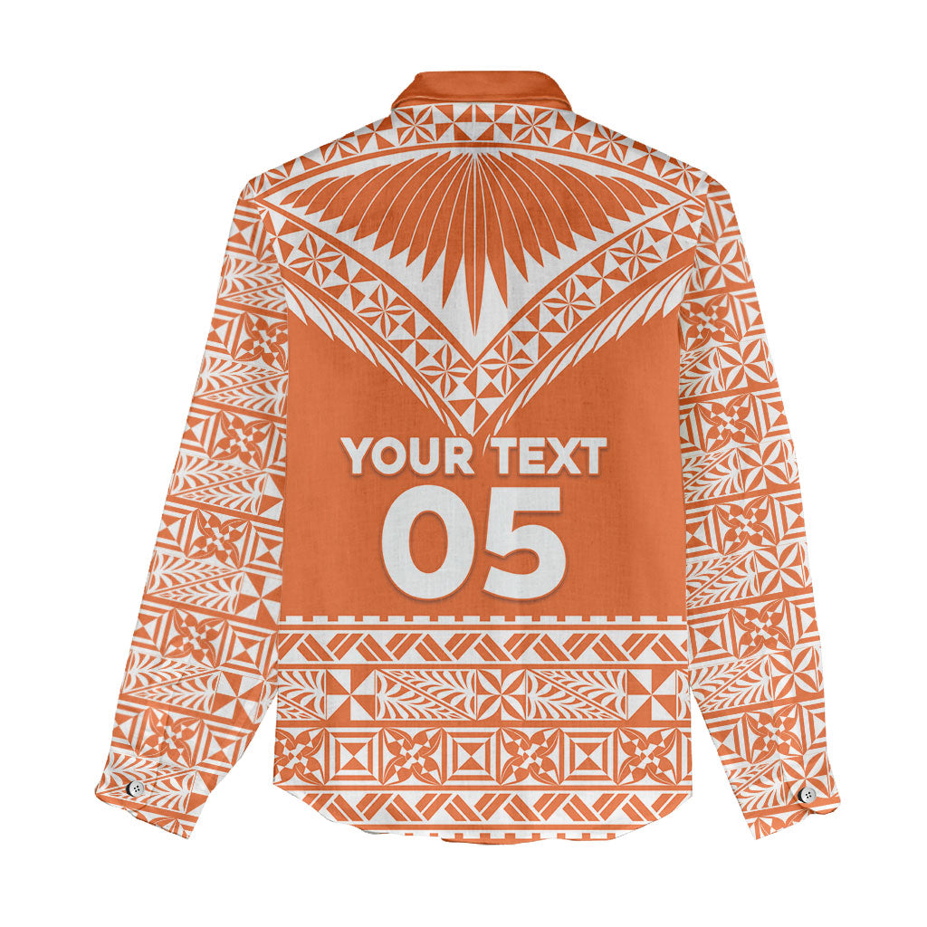 Personalised Tonga Tailulu College Women Casual Shirt Tongan Kupesi Pattern