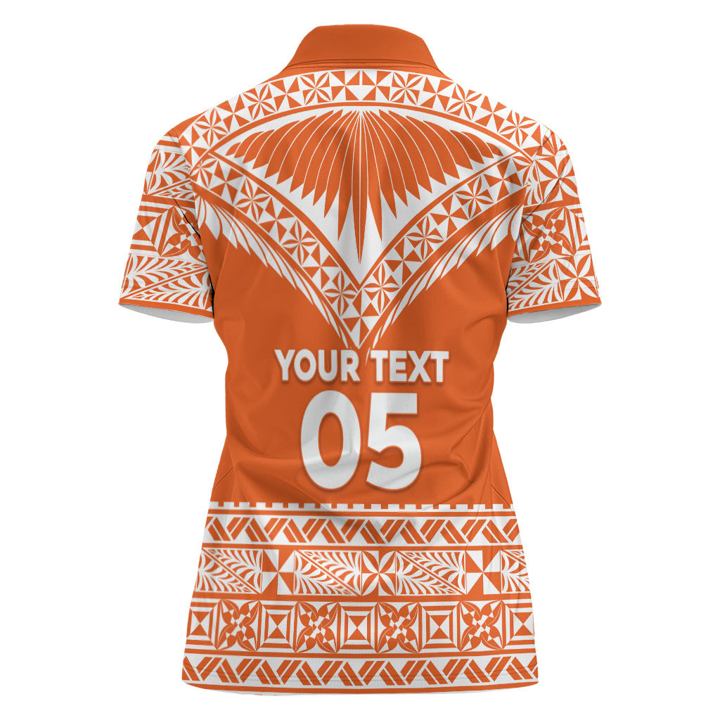 Personalised Tonga Tailulu College Women Polo Shirt Tongan Kupesi Pattern