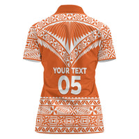 Personalised Tonga Tailulu College Women Polo Shirt Tongan Kupesi Pattern