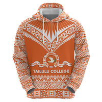 Personalised Tonga Tailulu College Zip Hoodie Tongan Kupesi Pattern