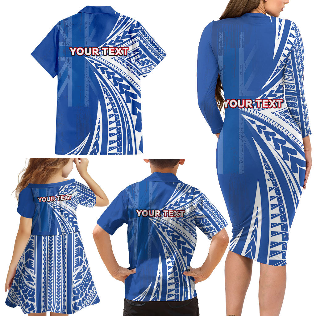 Personalised Hawaii 808 Family Matching Long Sleeve Bodycon Dress and Hawaiian Shirt Unique Style