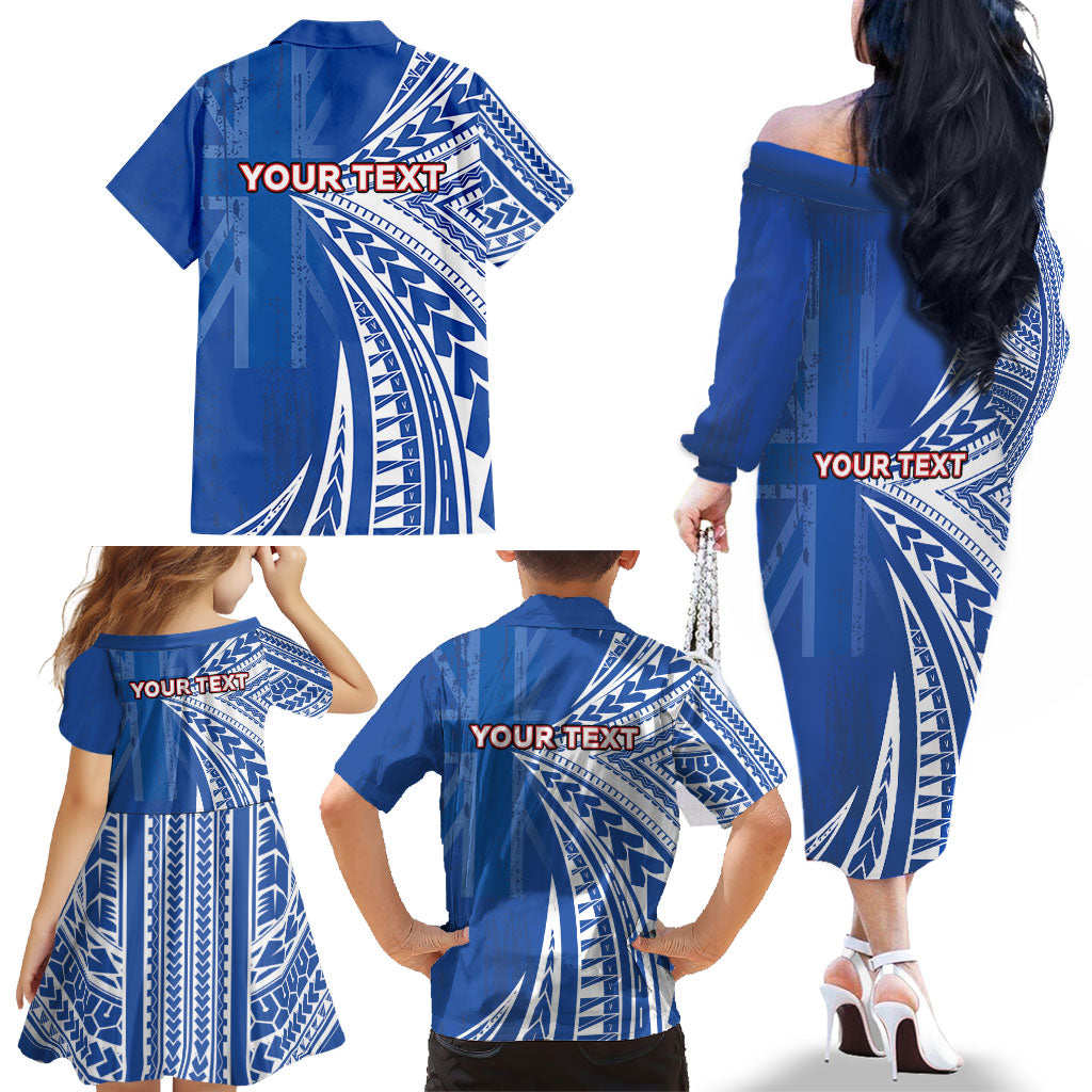Personalised Hawaii 808 Family Matching Off The Shoulder Long Sleeve Dress and Hawaiian Shirt Unique Style