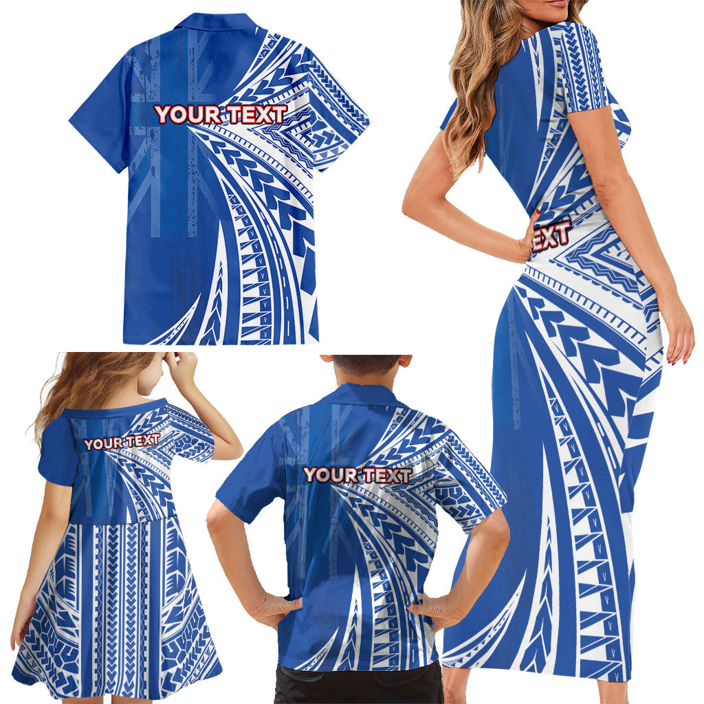 Personalised Hawaii 808 Family Matching Short Sleeve Bodycon Dress and Hawaiian Shirt Unique Style