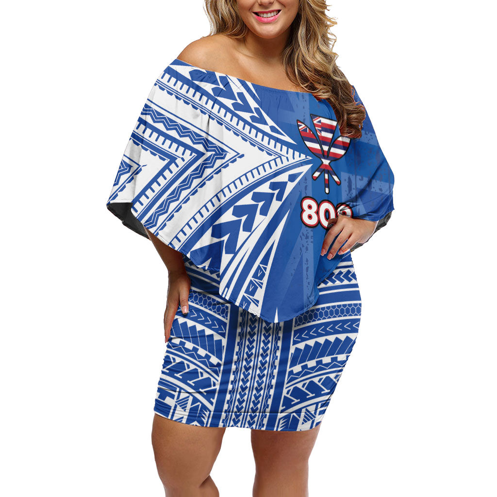 Personalised Hawaii 808 Off Shoulder Short Dress Unique Style