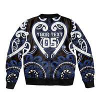 Custom Aotearoa Ngati Tuwharetoa Bomber Jacket Maori Tribal Pattern