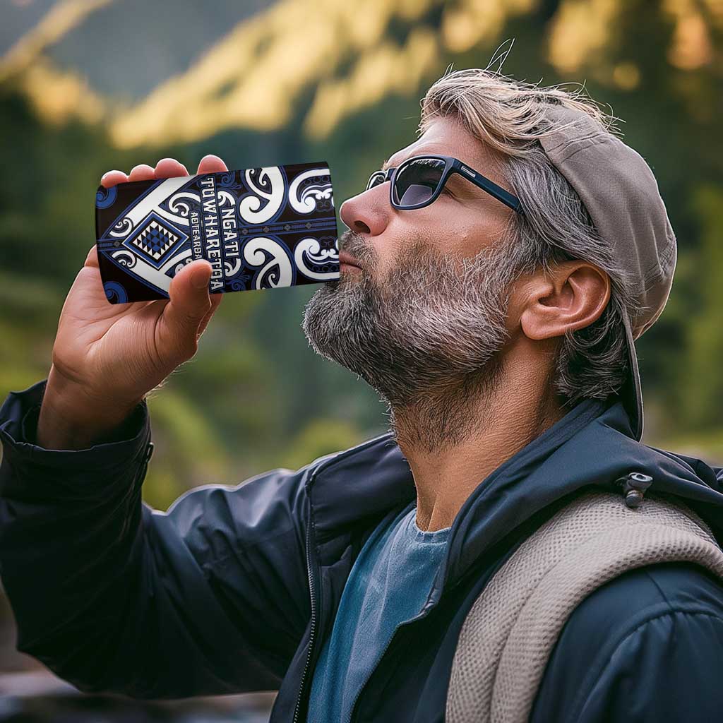 Custom Aotearoa Ngati Tuwharetoa 4 in 1 Can Cooler Tumbler Maori Tribal Pattern