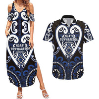 Custom Aotearoa Ngati Tuwharetoa Couples Matching Summer Maxi Dress and Hawaiian Shirt Maori Tribal Pattern