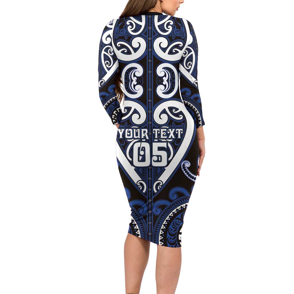 Custom Aotearoa Ngati Tuwharetoa Family Matching Long Sleeve Bodycon Dress and Hawaiian Shirt Maori Tribal Pattern