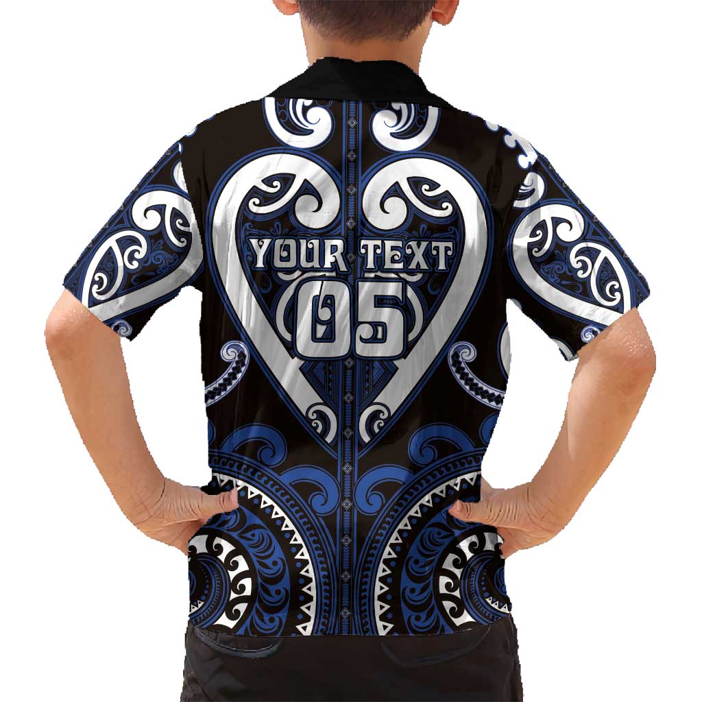 Custom Aotearoa Ngati Tuwharetoa Family Matching Off Shoulder Short Dress and Hawaiian Shirt Maori Tribal Pattern