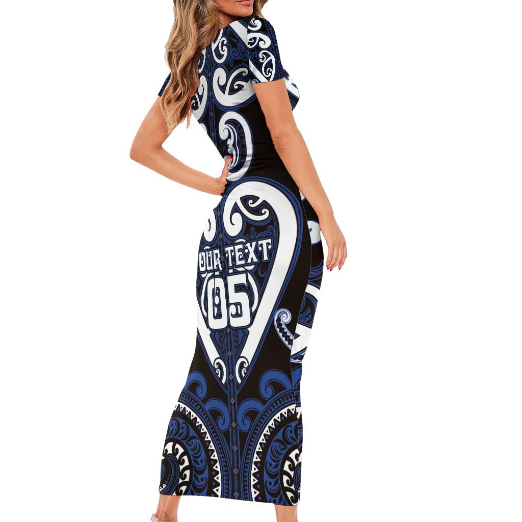 Custom Aotearoa Ngati Tuwharetoa Family Matching Short Sleeve Bodycon Dress and Hawaiian Shirt Maori Tribal Pattern