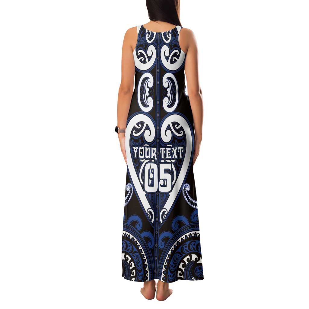 Custom Aotearoa Ngati Tuwharetoa Family Matching Tank Maxi Dress and Hawaiian Shirt Maori Tribal Pattern
