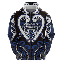 Custom Aotearoa Ngati Tuwharetoa Hoodie Maori Tribal Pattern
