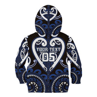 Custom Aotearoa Ngati Tuwharetoa Kid Hoodie Maori Tribal Pattern