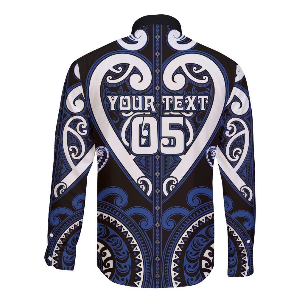 Custom Aotearoa Ngati Tuwharetoa Long Sleeve Button Shirt Maori Tribal Pattern