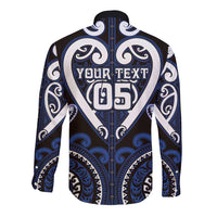 Custom Aotearoa Ngati Tuwharetoa Long Sleeve Button Shirt Maori Tribal Pattern