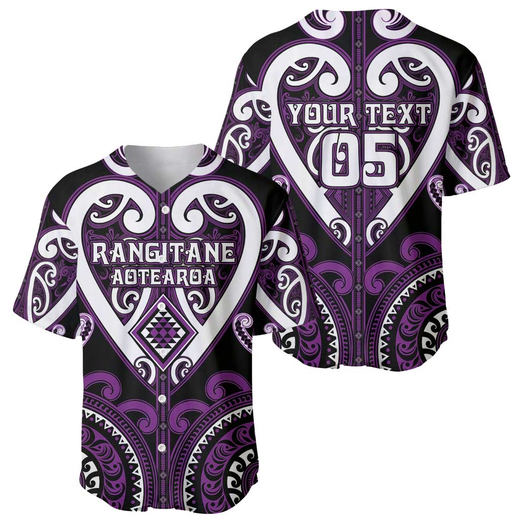 Custom Aotearoa Rangitane Baseball Jersey Maori Tribal Pattern LT05 - Polynesian Pride