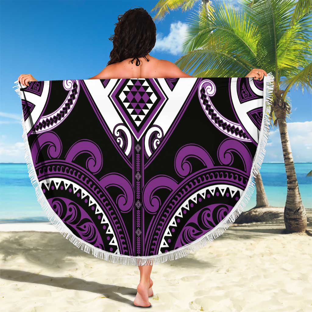 Aotearoa Rangitane Beach Blanket Maori Tribal Pattern