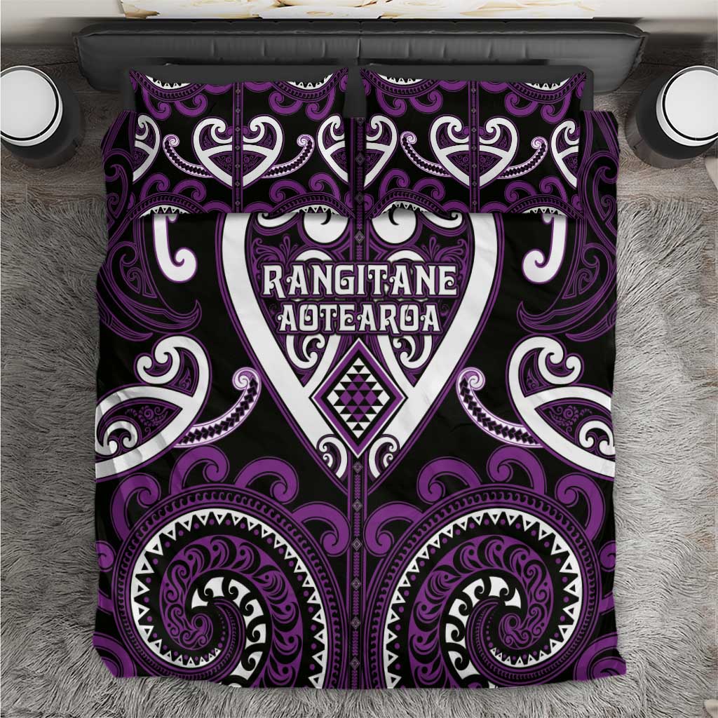 Aotearoa Rangitane Bedding Set Maori Tribal Pattern