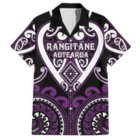 Custom Aotearoa Rangitane Family Matching Puletasi and Hawaiian Shirt Maori Tribal Pattern