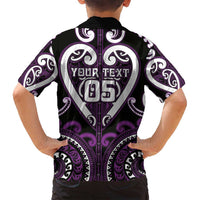 Custom Aotearoa Rangitane Family Matching Summer Maxi Dress and Hawaiian Shirt Maori Tribal Pattern