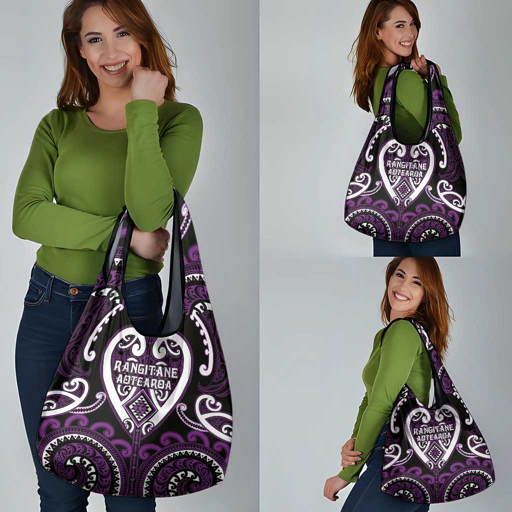 Aotearoa Rangitane Grocery Bag Maori Tribal Pattern