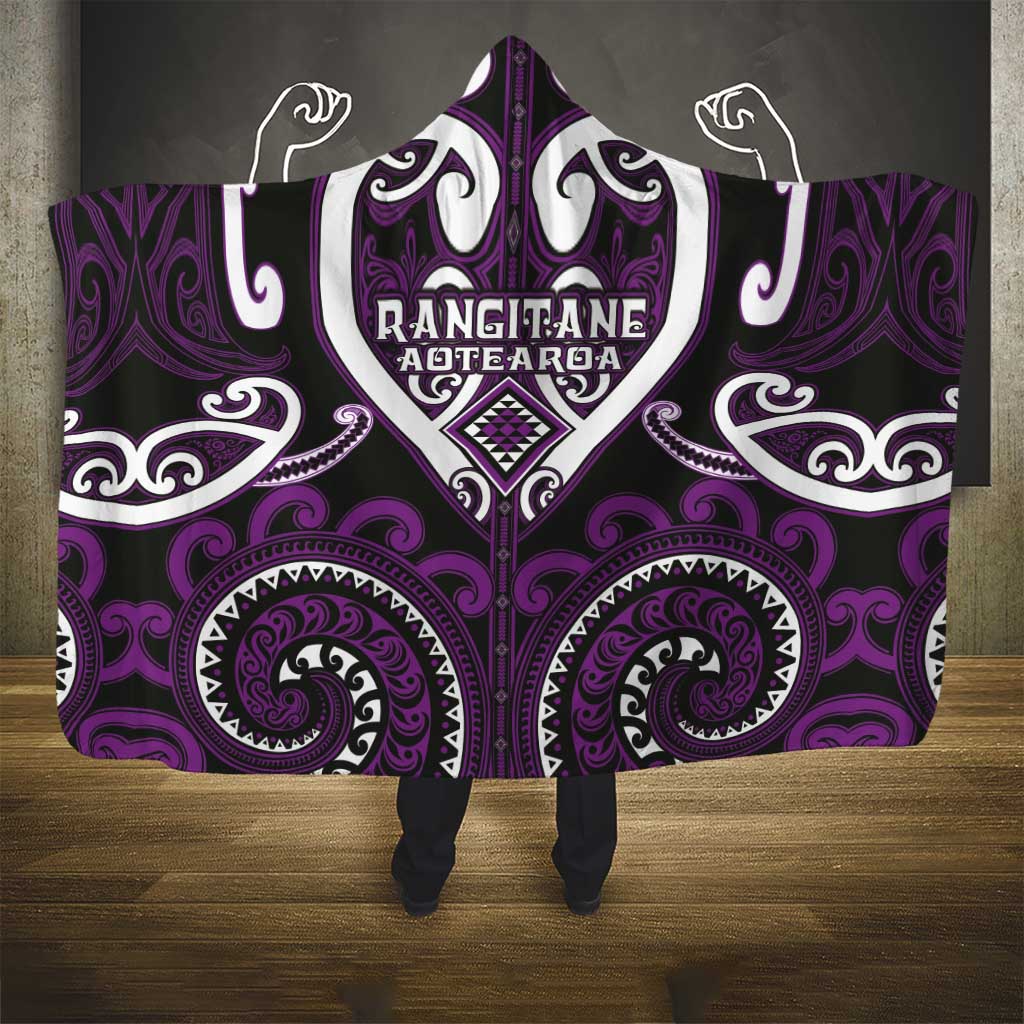 Aotearoa Rangitane Hooded Blanket Maori Tribal Pattern LT05 - Polynesian Pride