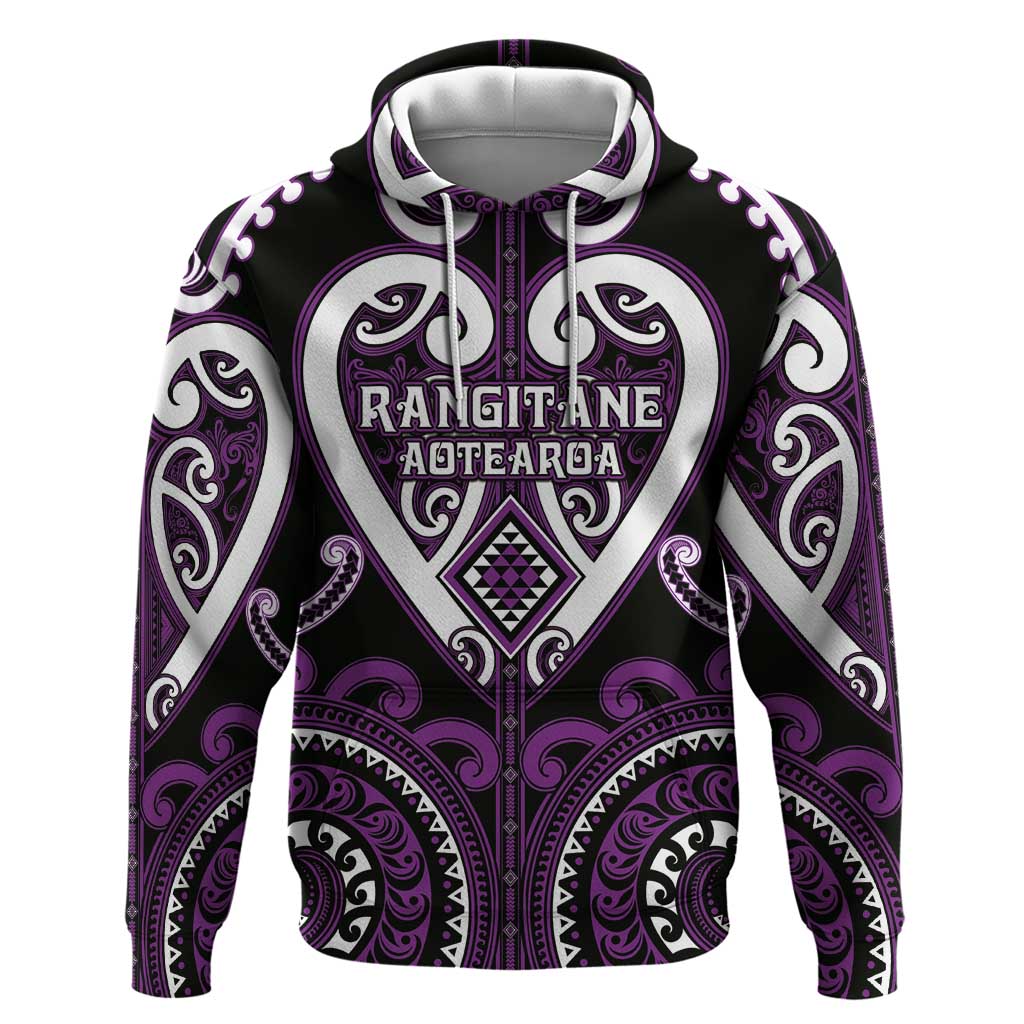 Custom Aotearoa Rangitane Hoodie Maori Tribal Pattern