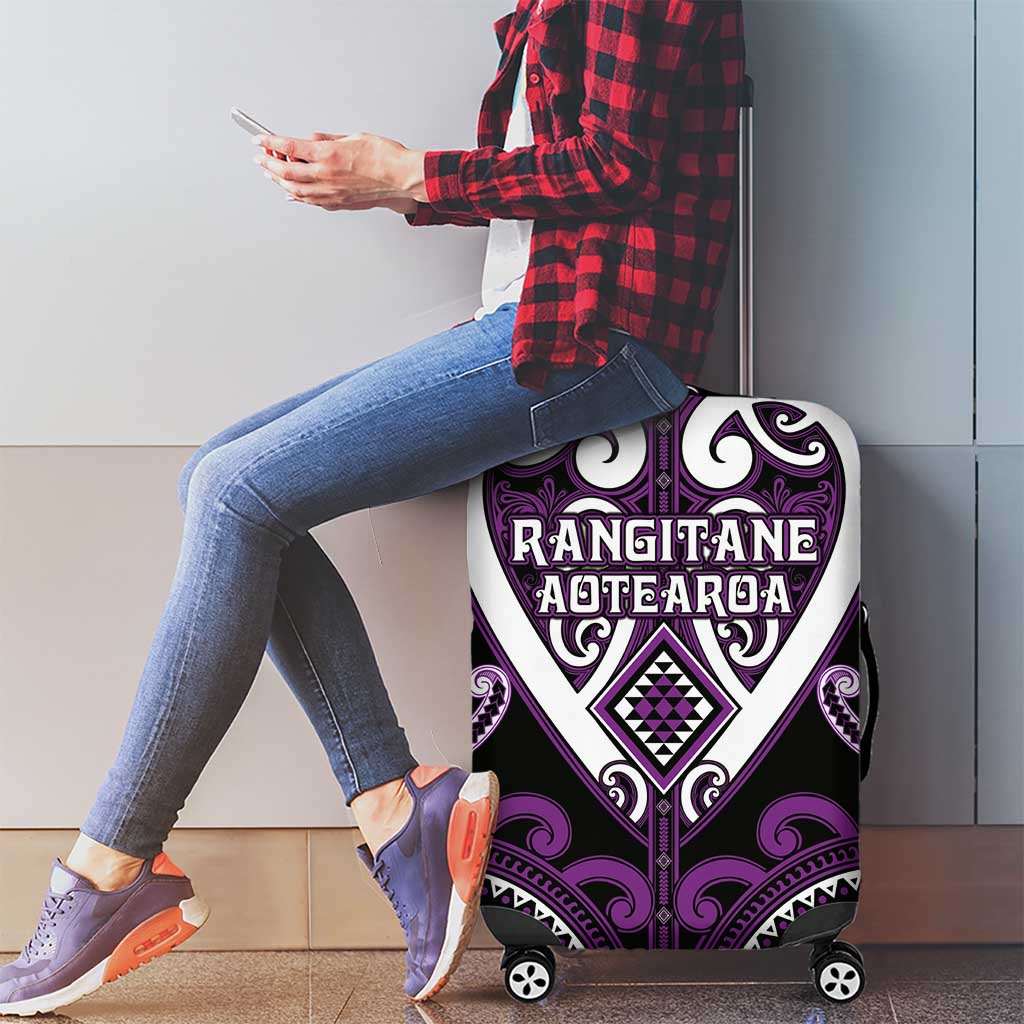 Aotearoa Rangitane Luggage Cover Maori Tribal Pattern