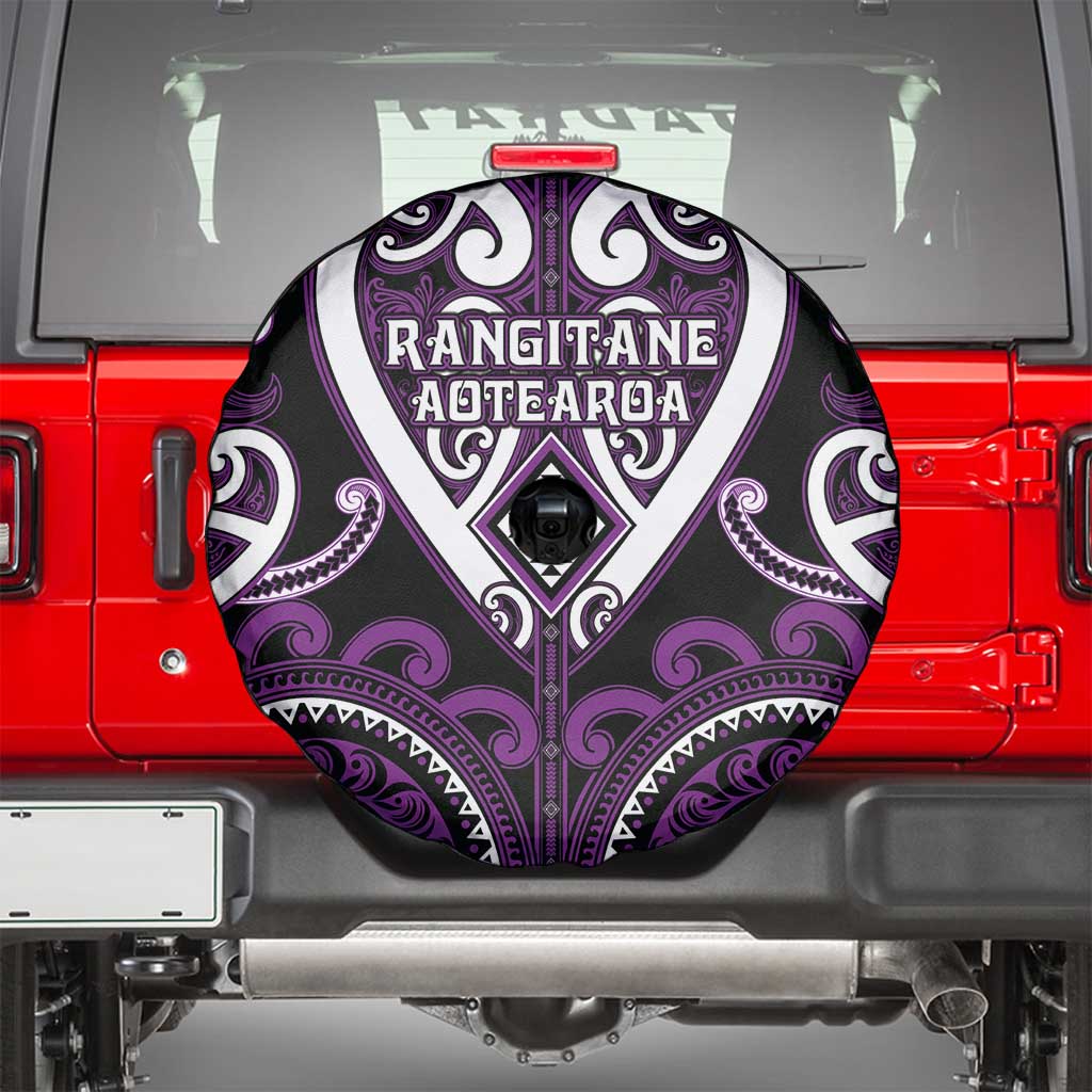Aotearoa Rangitane Spare Tire Cover Maori Tribal Pattern