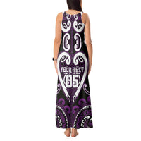 Custom Aotearoa Rangitane Tank Maxi Dress Maori Tribal Pattern