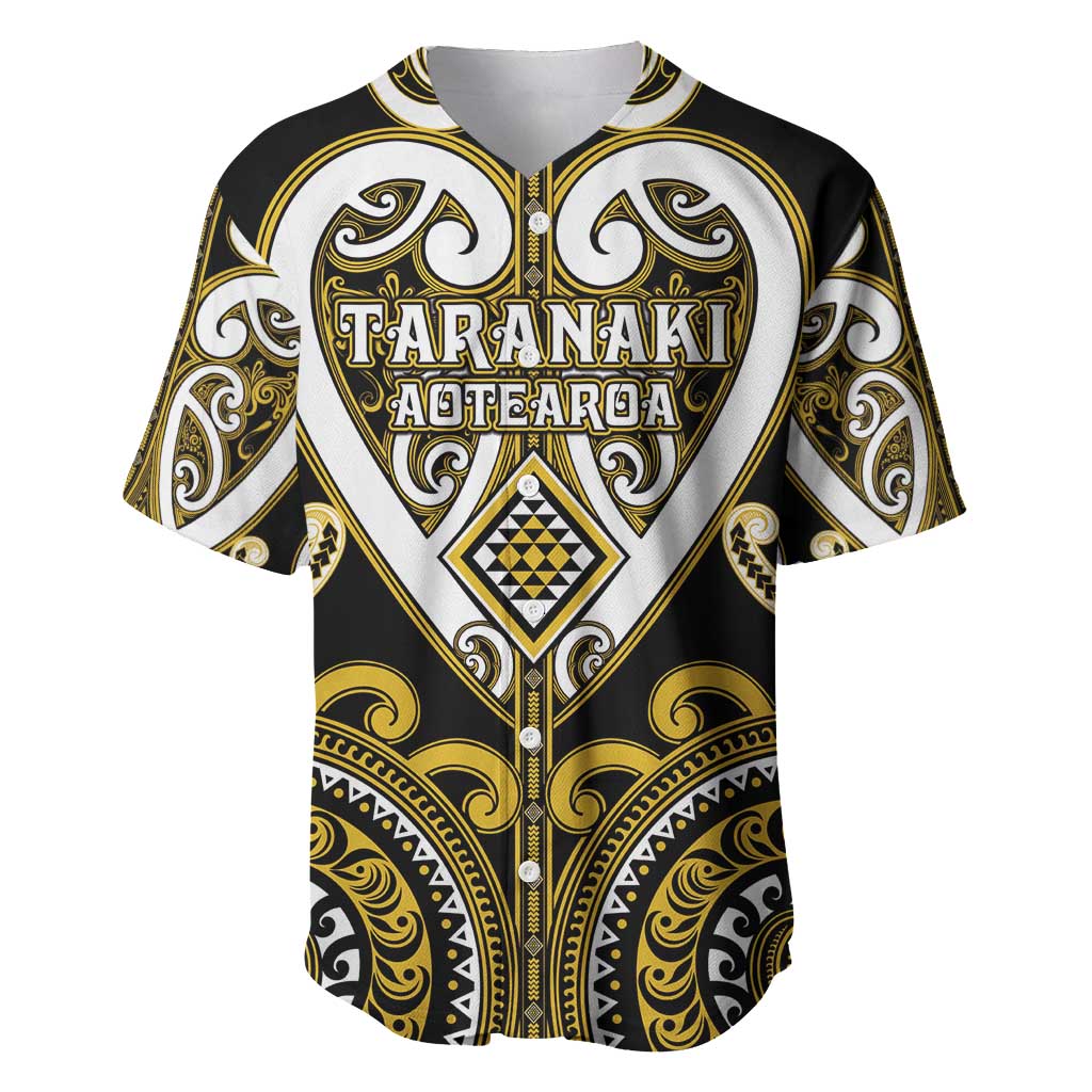 Custom Aotearoa Taranaki Baseball Jersey Maori Tribal Pattern LT05 Yellow - Polynesian Pride