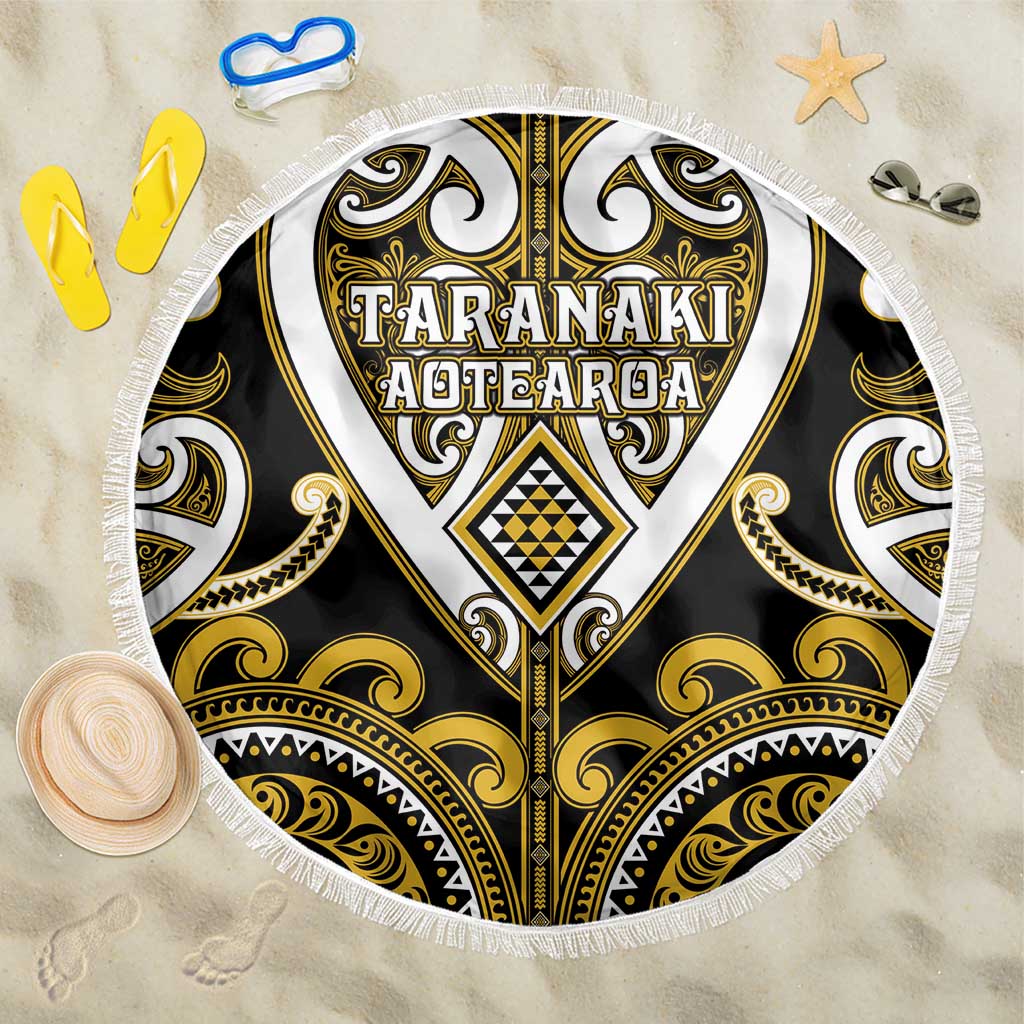 Aotearoa Taranaki Beach Blanket Maori Tribal Pattern
