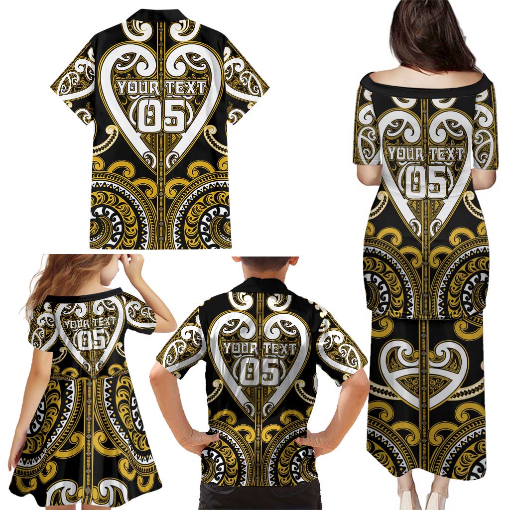 Custom Aotearoa Taranaki Family Matching Puletasi and Hawaiian Shirt Maori Tribal Pattern