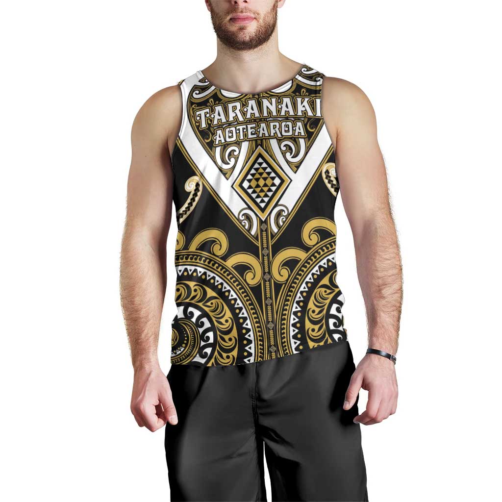 Custom Aotearoa Taranaki Men Tank Top Maori Tribal Pattern