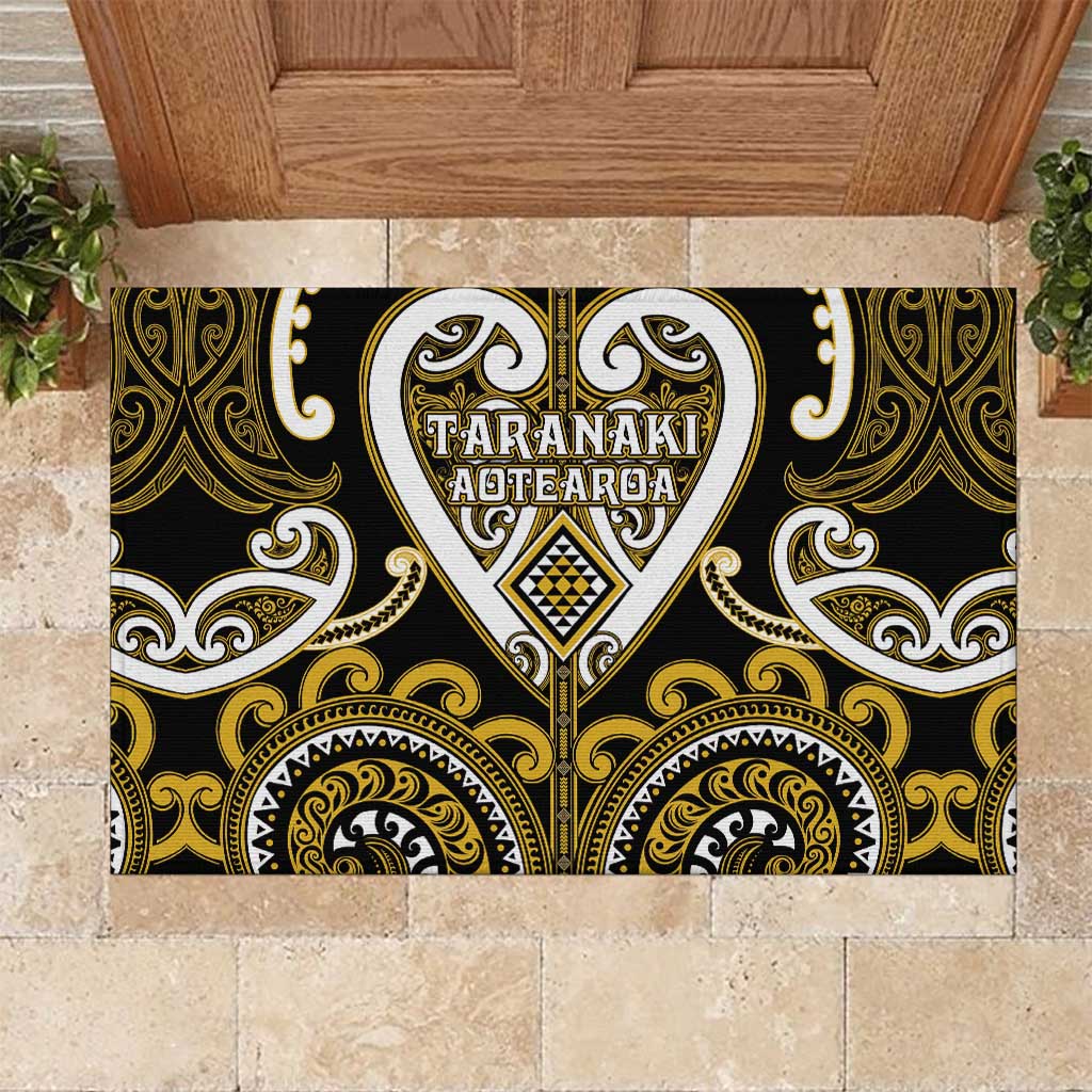 Aotearoa Taranaki Rubber Doormat Maori Tribal Pattern