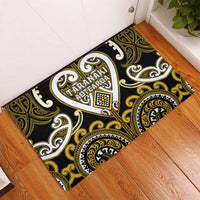 Aotearoa Taranaki Rubber Doormat Maori Tribal Pattern