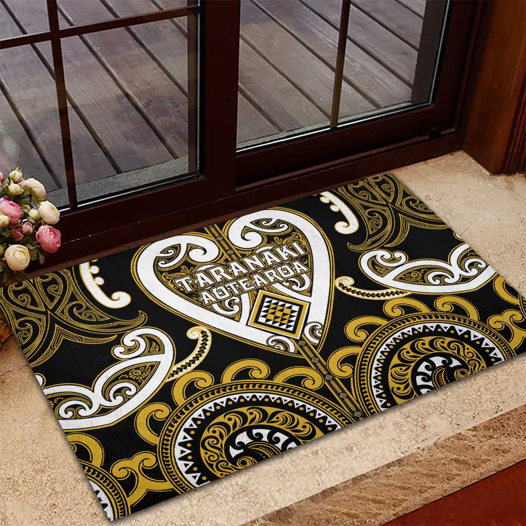 Aotearoa Taranaki Rubber Doormat Maori Tribal Pattern
