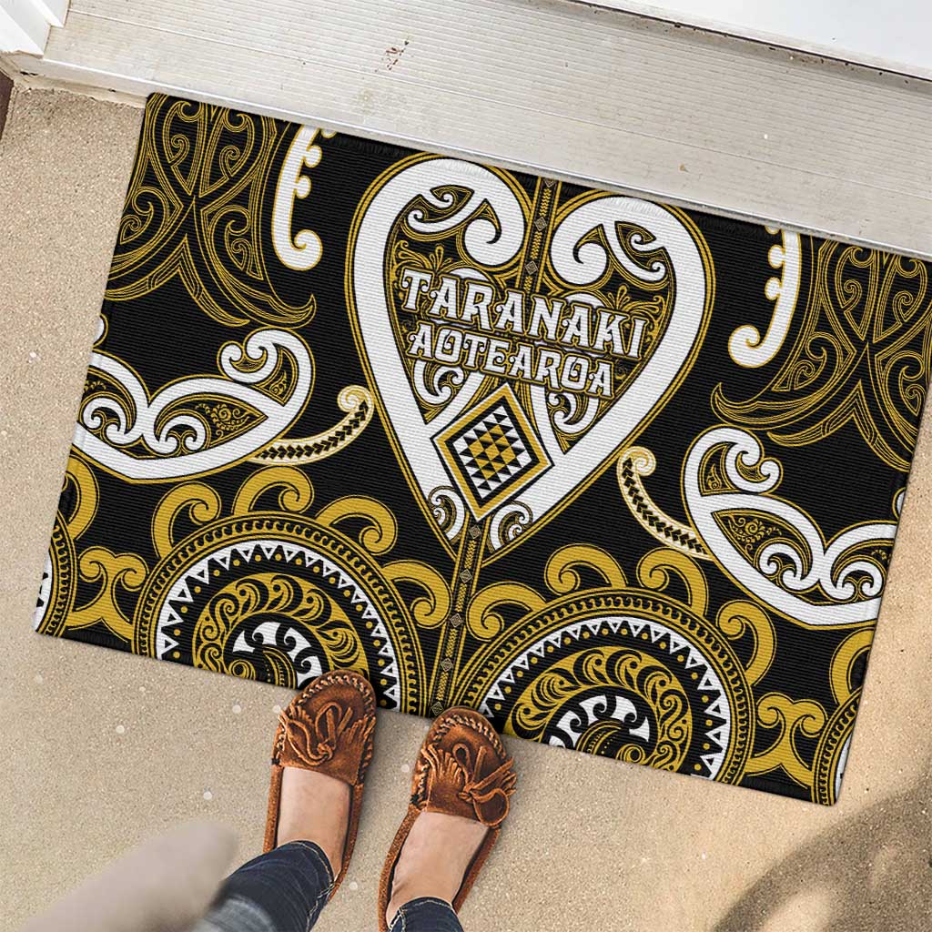 Aotearoa Taranaki Rubber Doormat Maori Tribal Pattern