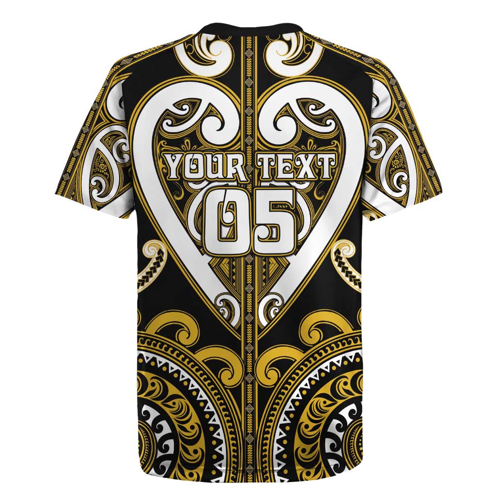 Custom Aotearoa Taranaki Rugby Jersey Maori Tribal Pattern