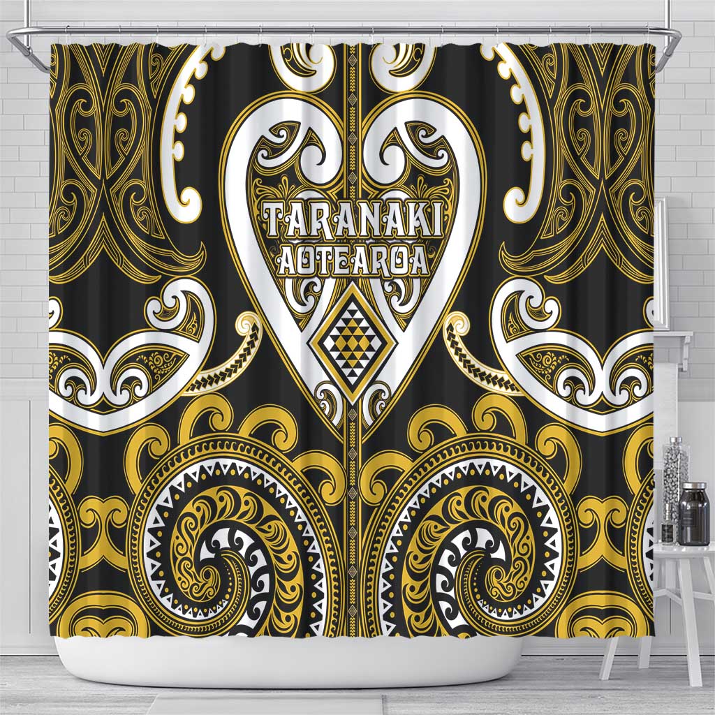 Aotearoa Taranaki Shower Curtain Maori Tribal Pattern
