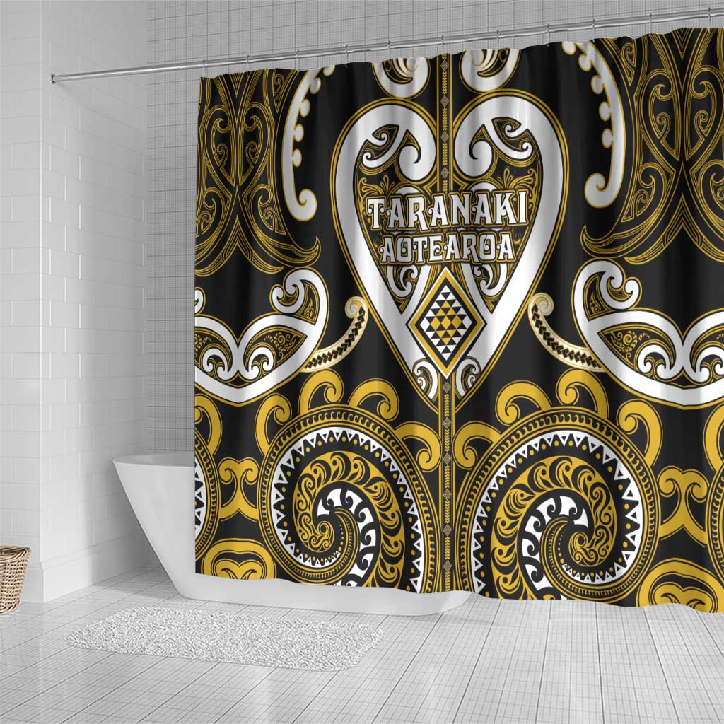 Aotearoa Taranaki Shower Curtain Maori Tribal Pattern