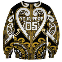Custom Aotearoa Taranaki Sweatshirt Maori Tribal Pattern LT05 - Polynesian Pride