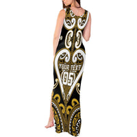 Custom Aotearoa Taranaki Tank Maxi Dress Maori Tribal Pattern
