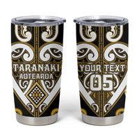 Custom Aotearoa Taranaki Tumbler Cup Maori Tribal Pattern LT05 Yellow - Polynesian Pride