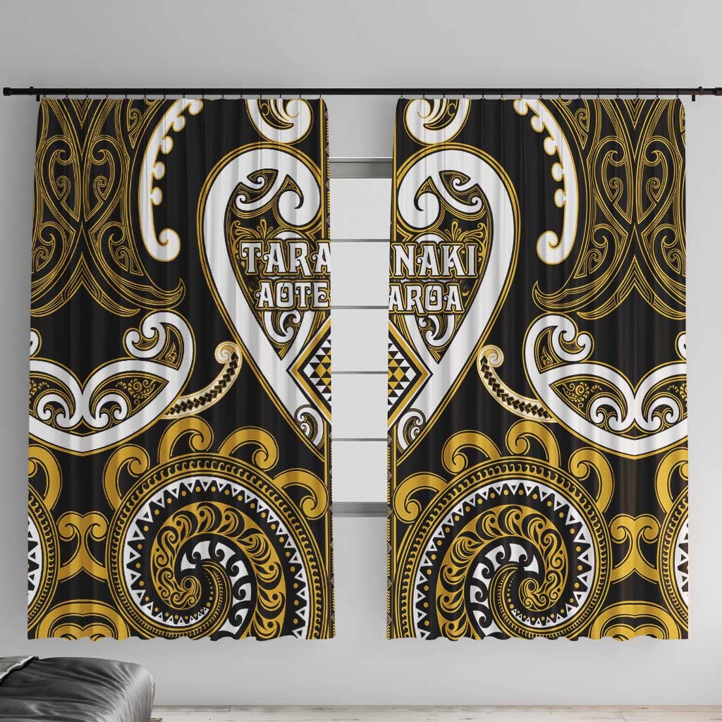 Aotearoa Taranaki Window Curtain Maori Tribal Pattern