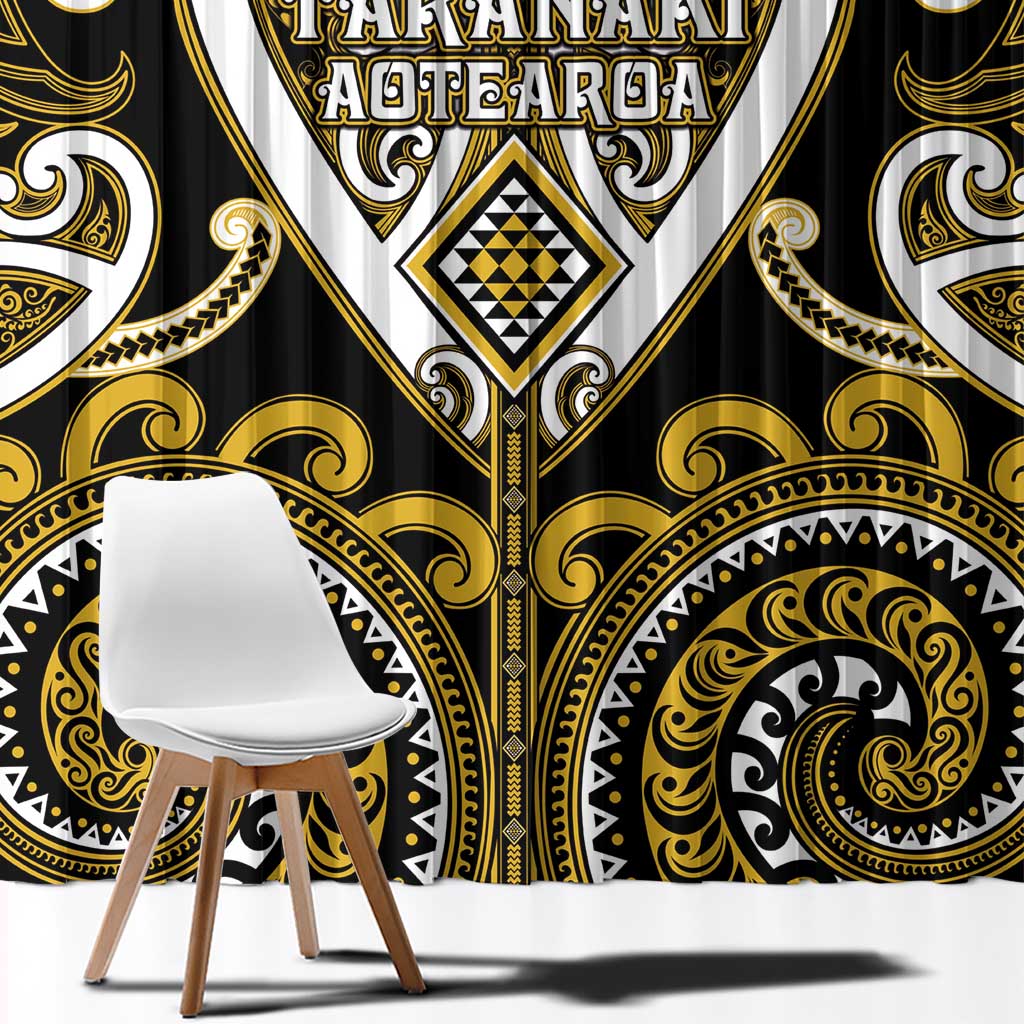 Aotearoa Taranaki Window Curtain Maori Tribal Pattern