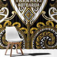Aotearoa Taranaki Window Curtain Maori Tribal Pattern